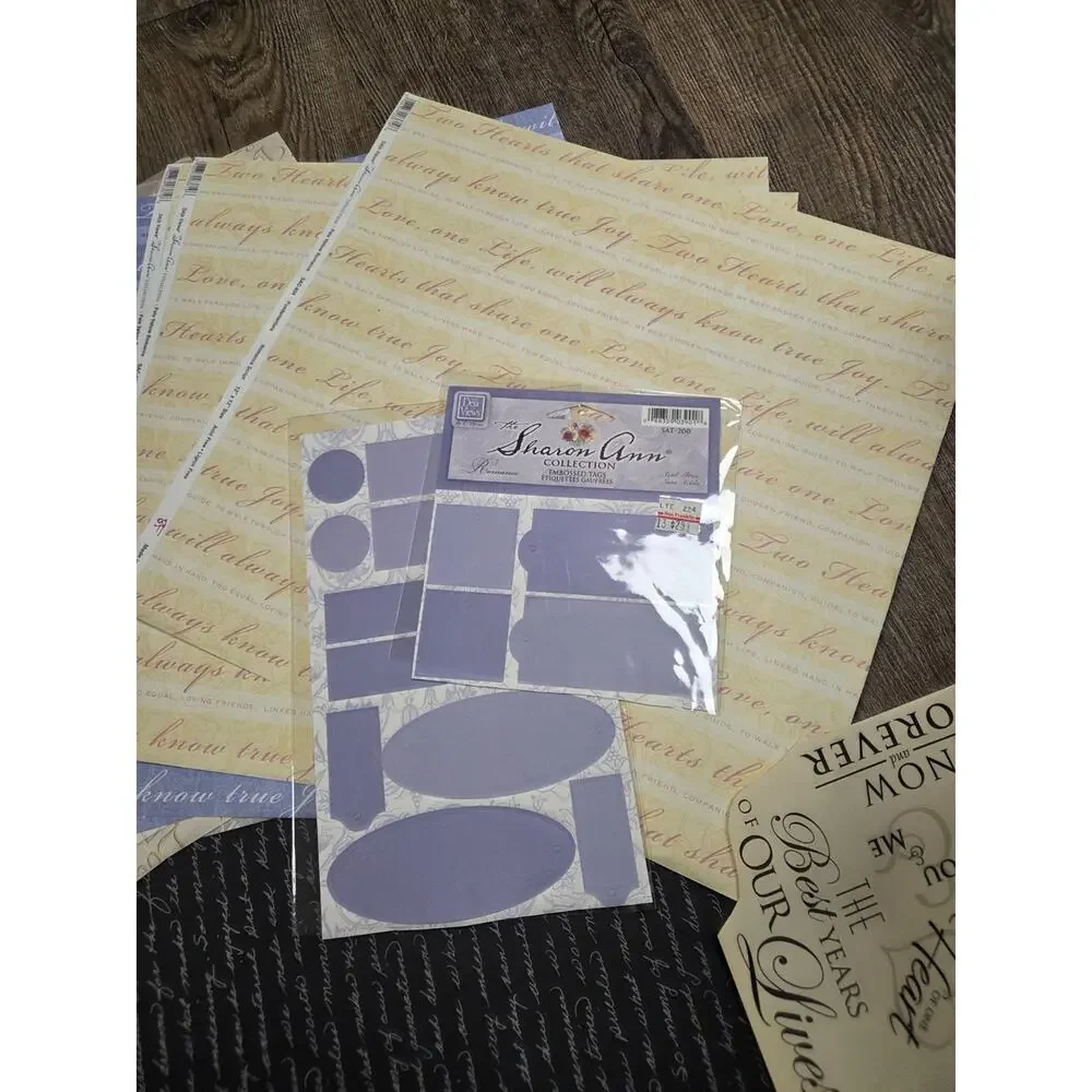 Deja Vu Scrapbook Pages Wedding Anniversary Papers Cardstock Stickers Kit Set